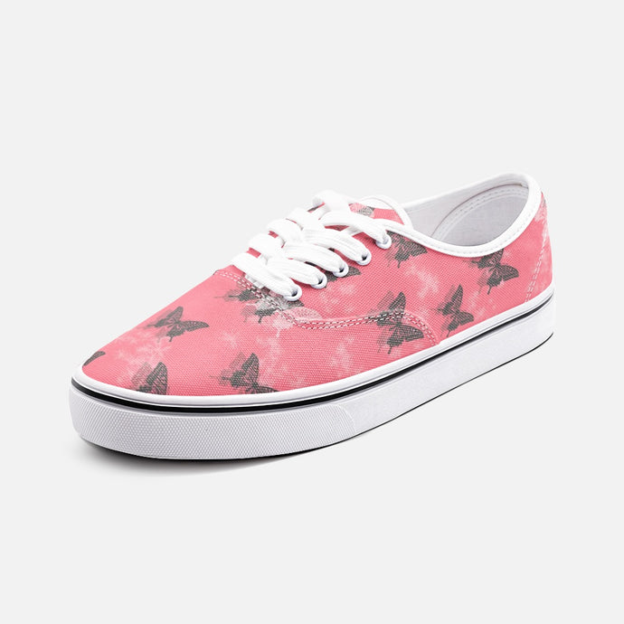 Butterfly in Pink -Low Cut Loafer Shoes