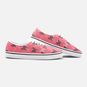 Butterfly in Pink -Low Cut Loafer Shoes