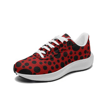 Load image into Gallery viewer, Red with Black dots -Unisex Mesh Tech Performance Running Shoes
