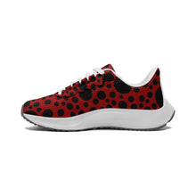 Load image into Gallery viewer, Red with Black dots -Unisex Mesh Tech Performance Running Shoes
