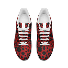 Load image into Gallery viewer, Red with Black dots -Unisex Mesh Tech Performance Running Shoes
