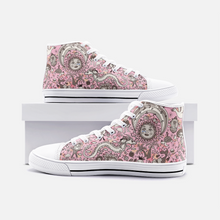 Load image into Gallery viewer, Unknown World in Pink -High Top Canvas Shoes
