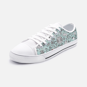 Dream in Turquoise - Low Top Canvas Shoes