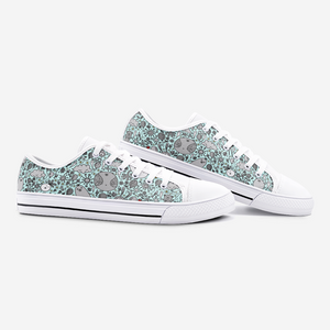 Dream in Turquoise - Low Top Canvas Shoes