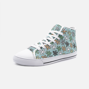 Happie in Blue -High Top Canvas Shoes