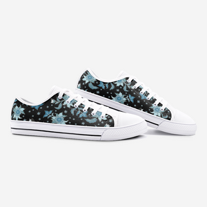 Blue Flower -Unisex Low Top Canvas Shoes