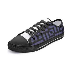 Square Chevron Shark skin - Low Top Canvas Shoes