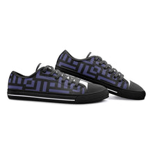 Load image into Gallery viewer, Square Chevron Shark skin - Low Top Canvas Shoes
