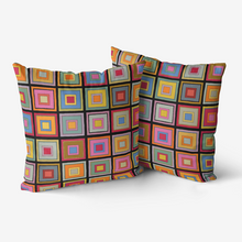 画像をギャラリービューアに読み込む, Colorful square- Throw Pillow
