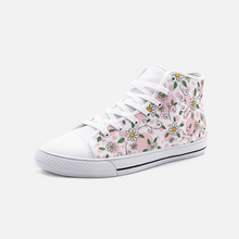 Load image into Gallery viewer, Spring Daisy Pink -High Top Canvas Shoes
