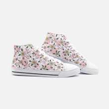 Load image into Gallery viewer, Spring Daisy Pink -High Top Canvas Shoes
