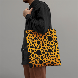 Yellow with black dots - Tote Bags