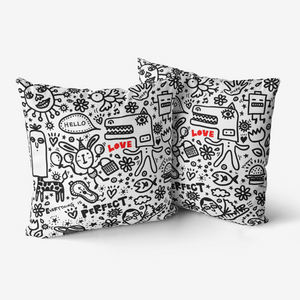 Everything is Perfect white- Throw Pillow