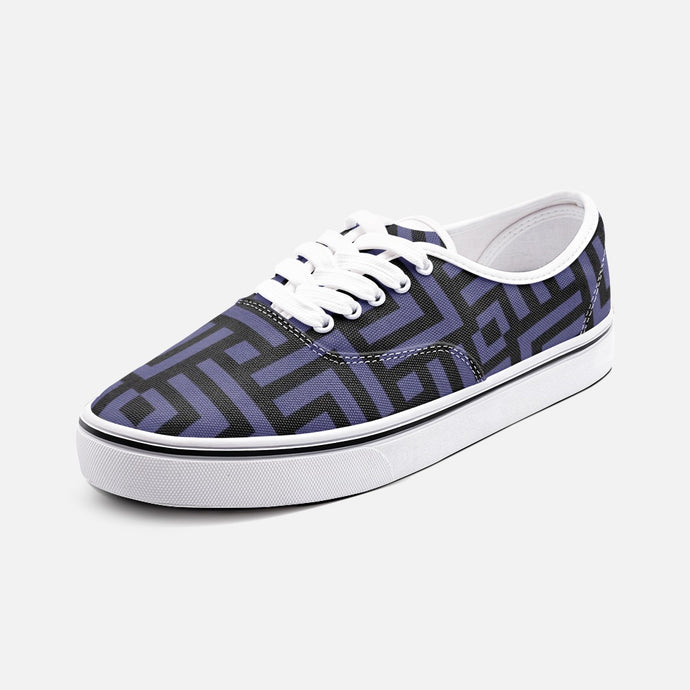 Square Chevron Shark skin -Low Cut Loafer Shoes