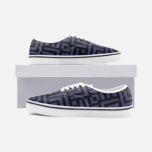 Square Chevron Shark skin -Low Cut Loafer Shoes