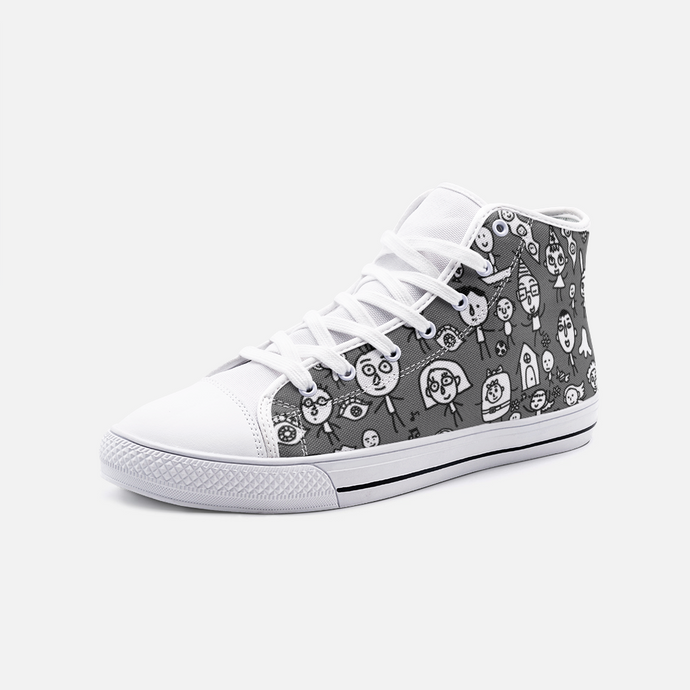 Friends on the Earth -High Top Canvas Shoes