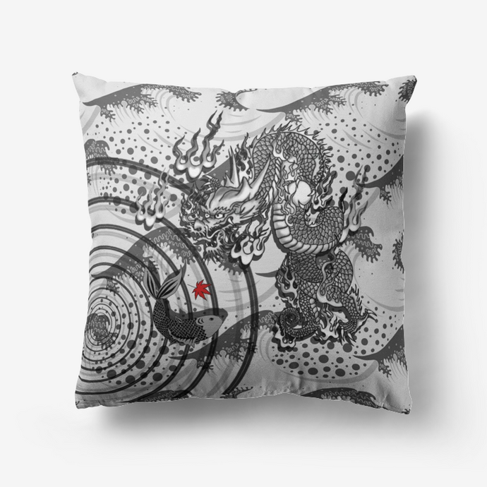 Toryu mon-Throw Pillow