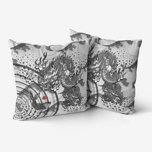 Toryu mon-Throw Pillow