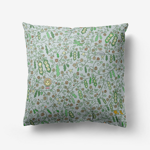 Beans in blue-Throw Pillow