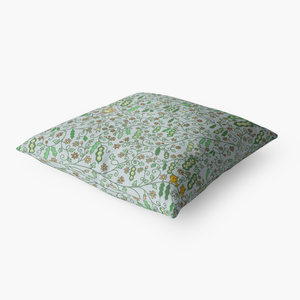 Beans in blue-Throw Pillow