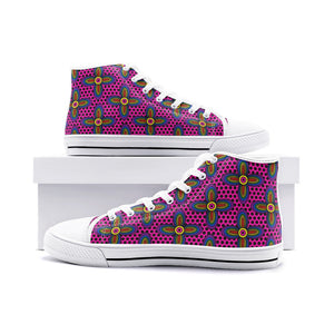 Vibrant Blossoms -High Top Canvas Shoes