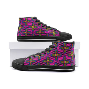 Vibrant Blossoms -High Top Canvas Shoes