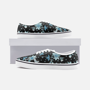 Blue Flower -Low Cut Loafer Shoes