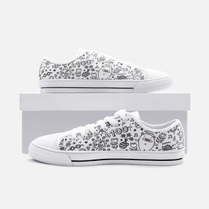 100%- Unisex Low Top Canvas Shoes