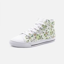 Load image into Gallery viewer, Spring Daisy in Green -High Top Canvas Shoes
