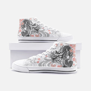 Yozakura White (Special Edition) -High Top Canvas Shoes