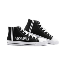 Load image into Gallery viewer, MOMED Black -Unisex High Top Canvas Shoes
