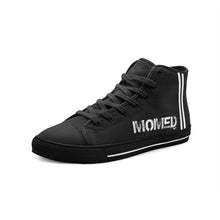 Load image into Gallery viewer, MOMED Black -Unisex High Top Canvas Shoes
