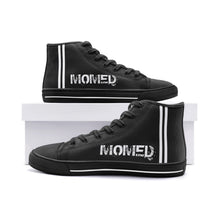 Load image into Gallery viewer, MOMED Black -Unisex High Top Canvas Shoes
