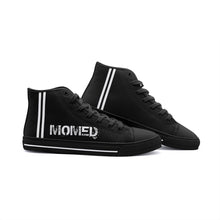 Load image into Gallery viewer, MOMED Black -Unisex High Top Canvas Shoes
