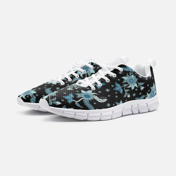 Blue Flower -Athletic Sneakers