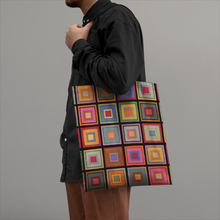 画像をギャラリービューアに読み込む, Colorful square - Tote Bags
