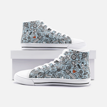 Load image into Gallery viewer, Good Time in Blue -High Top Canvas Shoes
