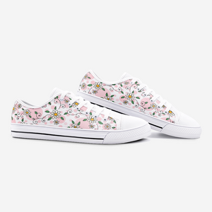 Spring Daisy Pink -Low Top Canvas Shoes