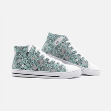 Load image into Gallery viewer, Dream in Turquoise -High Top Canvas Shoes
