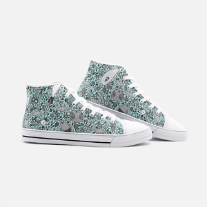 Dream in Turquoise -High Top Canvas Shoes