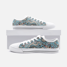 Load image into Gallery viewer, Unknown World in Blue -Low Top Canvas Shoes
