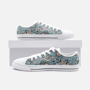 Unknown World in Blue -Low Top Canvas Shoes