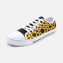 Load image into Gallery viewer, Yellow with Black dots -Low Top Canvas Shoes
