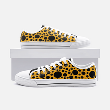 Load image into Gallery viewer, Yellow with Black dots -Low Top Canvas Shoes
