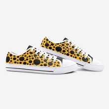 Load image into Gallery viewer, Yellow with Black dots -Low Top Canvas Shoes
