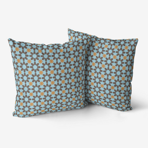 New York memories in blue- Throw Pillow