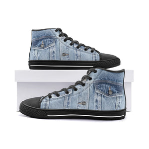 Jeans -Unisex High Top Canvas Shoes