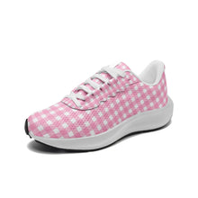 画像をギャラリービューアに読み込む, Pink checkers -Unisex Mesh Tech Performance Running Shoes
