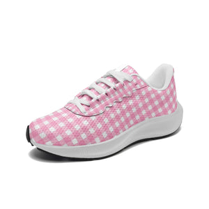 Pink checkers -Unisex Mesh Tech Performance Running Shoes