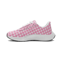 画像をギャラリービューアに読み込む, Pink checkers -Unisex Mesh Tech Performance Running Shoes
